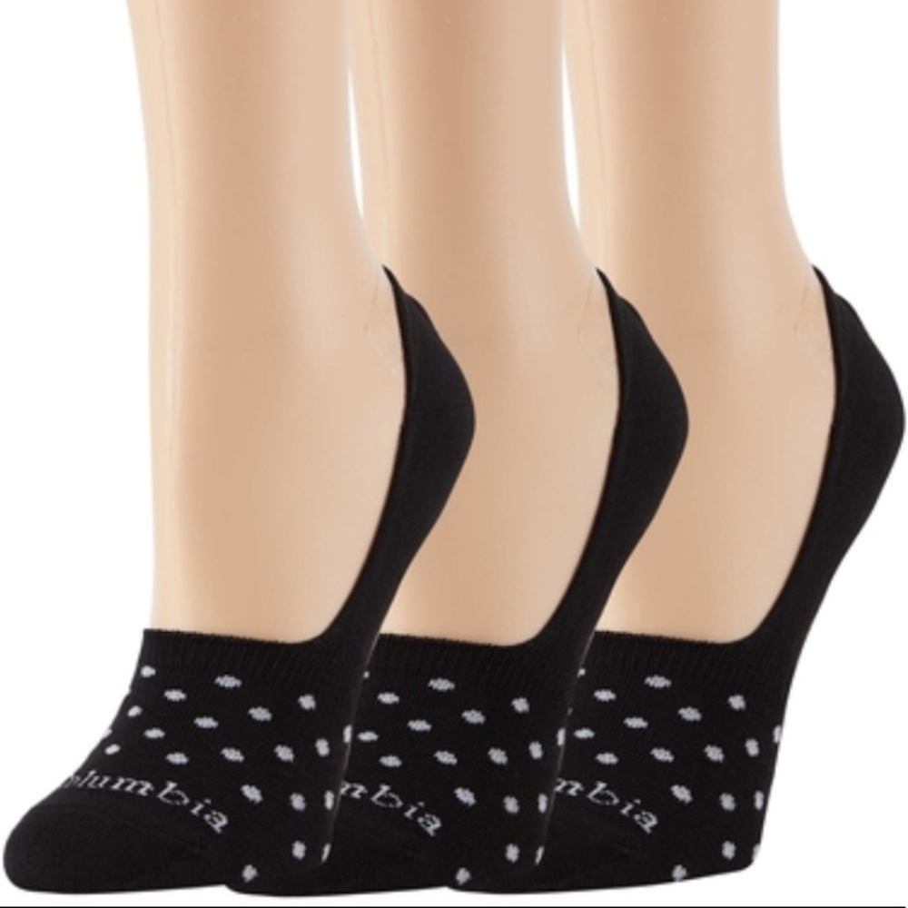 NWT Columbia Women’s 3 pk. Dottie Liner No-show Socks Polka Dot